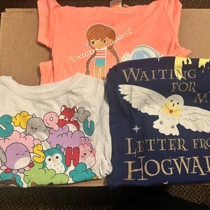 XS 4-5 graphic tee set (3 tops)